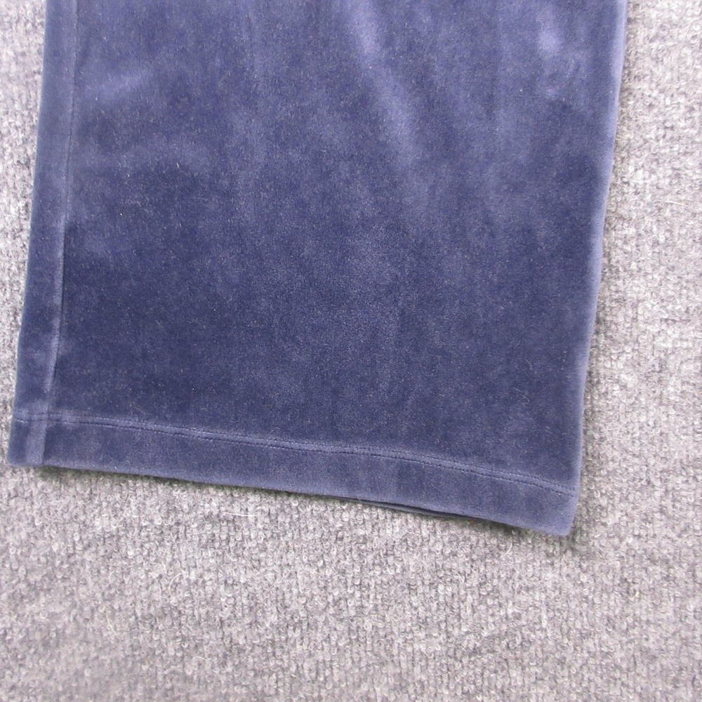 Uniqlo Sweatpants Womens XS Blue Velour Wide Leg Elastic Waist Lounge‎ Stretch - Picture 3 of 8